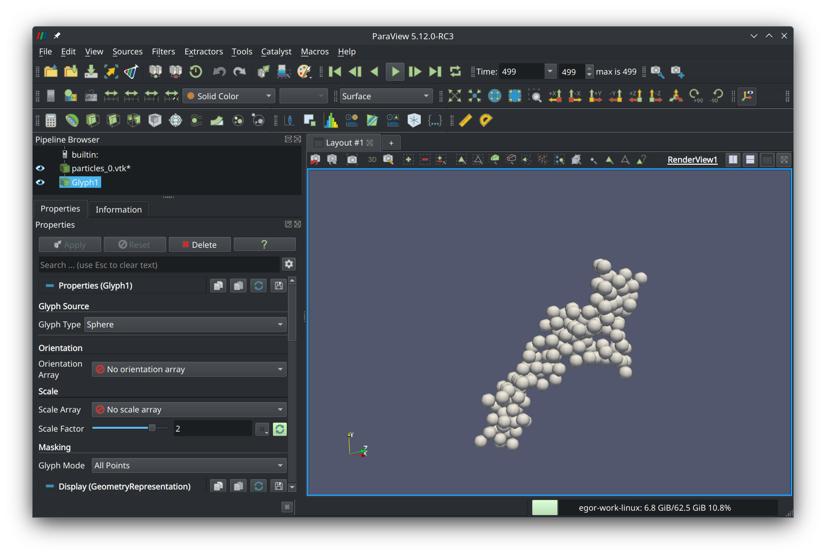 Fractal restructuring animation